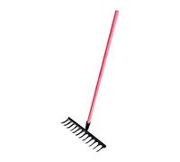 Fenteer Strumento di Giardinaggio Rastrello con Manico in Legno per Foglie, 12 Denti 40x12x10cm