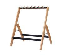Fenteer Supporto per Chitarra Multiplo Supporto per Chitarra Pieghevole in Legno Leggero con Imbottitura Antigraffio Supporto per Chitarra per Custodia per Ba, Tieni Premuto 4 Chitarra