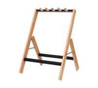 Fenteer Supporto per Chitarra Multiplo Supporto per Chitarra Pieghevole in Legno Leggero con Imbottitura Antigraffio Supporto per Chitarra per Custodia per Ba, Tieni Premuto 3 Chitarra
