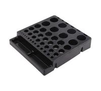 Fenteer Supporto per Scatola Portautensili per Fresatura, Custodia Portautensili per Trapano, Confezione di Utensili, Ricambio, Multifunzionale, Nero per Masc, 43 Buche