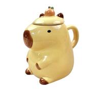 Fenteer Tazza da caffè in Ceramica con Simpatico Capibara da 450 Ml, per, per La Scrivania del Ringraziamento