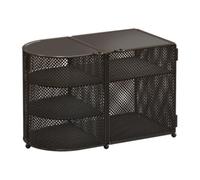 Fenteer Tenda per Alimenti in Rete, Piatto Da Portata per Feste in Casa, Grande Copertura per Frutta, Tenda Pieghevole, Robusta E Riutilizzabile con Schermo a, Nero