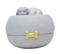 Fenteer Urna Cineraria per Animali Contenitore per Ceneri con Scultura di Cane Ricordo Commemorativo in Resina Leggera Adatto per Decorazione Interna Esterna