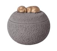 Fenteer Urna per Animali Domestici Urna Crematoria Scatola Commemorativa Contenitore per Ceneri Coperchio a Chiusura Stabile Base in Cemento Resistente Adatta, Grigio