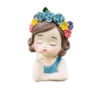 Fenteer Vaso per Fiori da Ragazza, Vaso per Piante, Scultura, per Fiori da Tavolo, Giardino, Cucina, Cappotto Blu