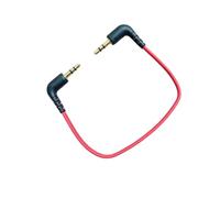 Fentency Cavo TRS da 3,5 mm per apparecchiature microfoniche RODE SC7 | Due alloggiamenti per spine a 90 gradi, cavo rosso in PVC da 19 cm / 7.5in in layout di instradamento dei componenti stretti