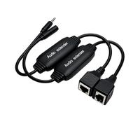 Fentency Convertitore da 3,5 a RJ45 con tensioni di isolamento 800V, B | Supporta la trasmissione di 100M tramite cavo Ethernet, risposta in frequenza 20Hz 22KHz per sistemi uditivi