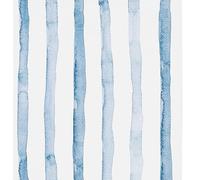 FENTIS Blu Effetto Strisce Carta da Parati Autoadesiva Bianco Staccare e Incollare Carta a Contatto Plastica Adesiva Film Vinilico Adesivo Murale Rotoli per Cucina Armadio Lavabile 44,5x1500cm