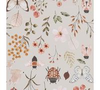 FENTIS Carta da Parati Autoadesiva Floreale Gialla Vintage Carta Adesiva Peel and Stick Impermeabile Plastica Adesiva Rivestimento in Vinile per Cucina Adesivo da Parete per Bagno Armadio 44,5x500cm