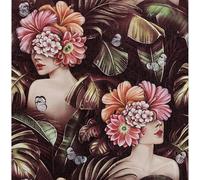 FENTIS Carta da Parati Floreale Carta da Parati Autoadesiva Verde Carta Adesiva Foto Vinile Avvolgente Adesivo Murale Lavabile Rotolo per Camera da Letto Soggiorno Corridoio 44,5x500cm