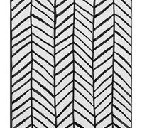 FENTIS Carta da Parati Geometrica a Strisce a Spina di Pesce Bianco Nero Adesivo da Parete in Vinile Autoadesivo Impermeabile per Soggiorno Camera da Letto Bagno Cucina 44,5x500cm