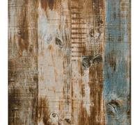 FENTIS Carta da Parati in Legno Marrone Autoadesiva a Strisce da Sbucciare e Incollare a Contatto con il Grano Rotolo Rimovibile Rustico per Armadio da Cucina 44,5x500cm