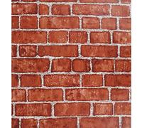 FENTIS Carta da Parete Adesivo Rimuovibile Carta da Parete Decorativa Contatto Auto-Adesivo Motivo di Mattone Vintage Ruolo per Decorazione di Casa 44x500cm