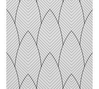 FENTIS Sfondo a Strisce in Bianco e Nero Sfondo Peel and Stick Carta a Contatto Autoadesiva Moderna Dell'albero Pellicola in Vinile di Plastica Posteriore Appiccicosa per Camera da Letto 44.5x500cm