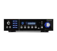 Fenton AV320BT - Amplificatore Surround HiFi, Amplificatore PA Home Cinema Karaoke, Potenza: 2x100 Watt RMS (8 Ohm), Impedenza: 4/8 Ohm, Bluetooth, USB, Display Digitale, Eco/Bass/Treble, Nero