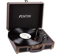 Fenton RP115B - Giradischi Vintage a 3 Velocità, Noce, Con Altoparlanti Integrati, Per Dischi 33, 45 e 78 Giri, Bluetooth, Facile Da Trasportare