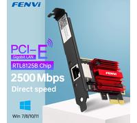FENVI 2.5G PCI-E a RJ45 Scheda di rete RTL8125B Chip 100/1000Mbps 2.5Gbps Ethernet Wired LAN Controller Adattatore per Win7/8/10/11