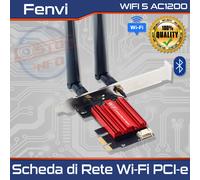 FENVI WiFi 5 PCI-E Adattatore Wireless AC1200 Dual Band 2.4G/5GHz Bluetooth 4.0