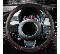 FENVY Auto Coprivolanti,per Mini Cooper 2001-2006 Mini R50 R53 R60,Antiscivolo Confortevoli Volante Protezione Decorazione Accessori,Auto Interno,A-Red-Type O