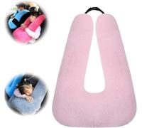 FENXIXIONE Da viaggio Cuscino per auto per bambini Testa e Corpo Supporto A forma di U Cuscino per il viaggio Viaggio in auto Cuscino Auto Cuscino da viaggio Adatto per adulti per bambini (Rosa)