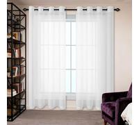 FENYIGE Tende Leggere 350 x 400 cm Trasparente Tende Trasparenti per Interni Moderne Bellissime Moderne Eleganti per Camera da Letto Soggiorno Balcone, Bianco