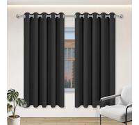 FENYIGE Tende per Interni Moderne 100 x 220 cm Moderne Termiche Termiche Isolanti per Interni Finestre per Salotto Eleganti, Nero