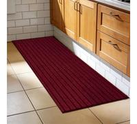 FENYIGE Zerbino Asciugapassi Antiscivolo 40 x 66 cm Resistente Sporco, Antiscivolo e Essorbente Impermeabile Tappeto Lavabile in Lavatrice per Interni Ed Esterni, Casa e Ufficio, Rosso