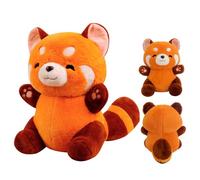 FENYW Panda Rosso Peluche, 35 cm Panda Rosso Giocattolo, Morbido Panda Rosso di Pezza, Peluche Panda Rosso, Red Panda Plush Bambola Cuscino, Panda Rosso Pupazzo per Bambine Bambini Neonati