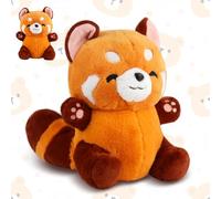 FENYW Panda Rosso Peluche Red Panda Plush Bambola Cuscino Kawaii Panda Plushie, 23 cm Panda Rosso Pupazzo, Panda Rosso Giocattolo per Bambine Bambini Neonati