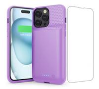 Feob Cover Batteria per iPhone 15 Pro Max (6,7"), 8600mAh 15W Ricaricabile Battery Case Custodia Batteria Caricabatterie Power Bank per iPhone 15 Pro Max (6,7") Charger Case