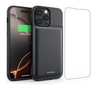 Feob Cover Batteria per iPhone 16 Pro Max, 8600mAh 15W Custodia Ricaricabile Battery Case Custodia Batteria Cover Caricabatterie Power Bank per iPhone 16 Pro Max (6,9") Charger Case (A-Nero)