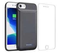 Feob Cover Batteria per iPhone 6/6s/7/8/ SE (2020/2022)-4,7", 7000mAh Cover Ricaricabile Battery Case Custodia Batteria Caricabatterie Power Bank per iPhone 6 /6s/ 7/8/ SE-4,7"-Nero