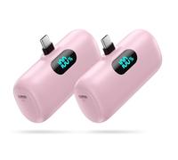 Feob Mini Power Bank USB C 5000mAh, 15W PD 3.0A Carica Rapida Caricabatterie Portatile Compatta e Carino Powerbank Batteria Esterna con LED Display per iPhone 17/16/15, Samsung, Note, Huawei ecc