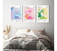 FEOFTIE Poster con numero di angeli Aura Poster con stampa a gradiente Spiritual Poster Preppy Wall Art (30 x 40 cm x 3 senza cornice)