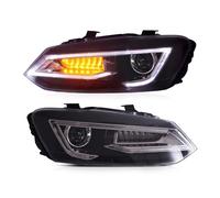 Feoosvx Fari Anteriori Per Polo MK5 6R 6C 2009-2017 (non Per 1.2 TSI/R/GTI), Luci Anteriori Con Fari LED Con Indicatore Sequenziale DRL Faro Principale(Headlights)