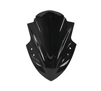 Feoosvx Moto Deflettore Antivento per Kawasaki per Ninja 400 2019-2020 250 300 2013-2018 Parabrezza per Moto Deflettore Anti Schermo A Doppia Bolla(Bright Black Black)