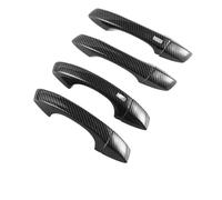 Feoosvx Per Per Golf 7 MK7 2014-2019 Fibra Carbonio Cromata Car Side Door Handle Cover Trim Sticker Accessori Styling Maniglie Esterne(2 buttons)