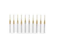 Feotime 10pcs End Mill, set di mulini in carburo in carburo di tungsteno 3,175 mmx1 mm taglierina rivestita con rivestimento in legno di plastica con incisione CNC