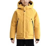 FEOYA Bambina Piumino Da Sci Con Cappuccio Bambino Giacche Impermeabile Puffy Ragazzo Giacca Antivento Sportiva Bambini Giubbotto Pile Bomber Ragazza Piumino Casual Elegante Giallo 13 14 Anni