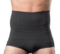 FEOYA Biancheria intima funzionale da uomo, a vita alta, modellante per la pancia, con compressione nella zona addominale M-2XL, Grigio C, M