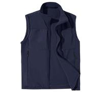 FEOYA Gilet da uomo per attività all'aria aperta con molte tasche, gilet da lavoro da uomo, traspirante, safari, gilet multifunzione, per caccia, pesca, campeggio, fotografia, escursionismo, blu