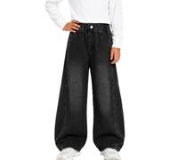 FEOYA Jeans Ragazzo Larghi Elastico Vita con Tasche Y2K Moda 4-13 Anni