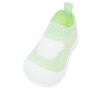 FEOYA Neonato Pantofole Primi Passi Invernali Bimba Barefoot Antiscivolo Biomecanics Bambino Scarpette Resistente All'Usura Bambina Babbucce Morbido Semelle In Gomma Ciabattine Scarpe Verde 18 24 Mesi