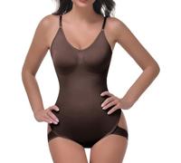 FEOYA Shapewear - Body modellante da donna, per il controllo della pancia, per sollevamento dei glutei, body modellante con scollo a V, con cinghie regolabili, controllo della pancia, modellante per