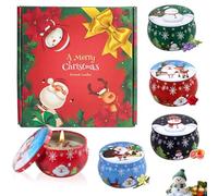 FePen Candele Profumate Natalizie, 4PCS Set Regalo Candele, Candele Profumate Regalo Set, Cera di Soia Naturale, Candela Profumata Regalo, Regalo Donna, Set Candele Profumate per Natalizie, Matrimonio
