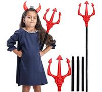 FePen Forchetta da Diavolo di Halloween, Tridente Diavolo, 105 cm - Accessori Diavolo con Tridente Staccabile, Accessorio per Giunzione Testa di Fantasma per Halloween, Carnevale, Spettacoli Teatrali