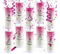 FePen Spara Coriandoli Matrimonio*10, Spara Coriandoli, Spara Coriandoli Compleanno, Sparacoriandoli per Compleanni, Lauree, Forniture per Feste di Matrimonio (Rosa Rossa)