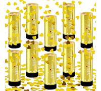 FePen Tubo Sparacoriandoli a Cuori*10, Spara Coriandoli Matrimonio, Cannoni Spara Coriandoli, Coriandoli Laurea, Spara Coriandoli Compleanno, per Interni ed Esterni (Cuore-D'oro)