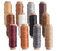 FEPITO 12 colori filo filo cerato in pelle 392 iarde 150D filo cerato per cucire per artigianato in pelle mestiere cucito fai da te