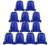 FEPITO 12 pcs Zaino con cordino da lacci Borse Zaino da tacco con lacci Borsa per cinturini da viaggio, blu